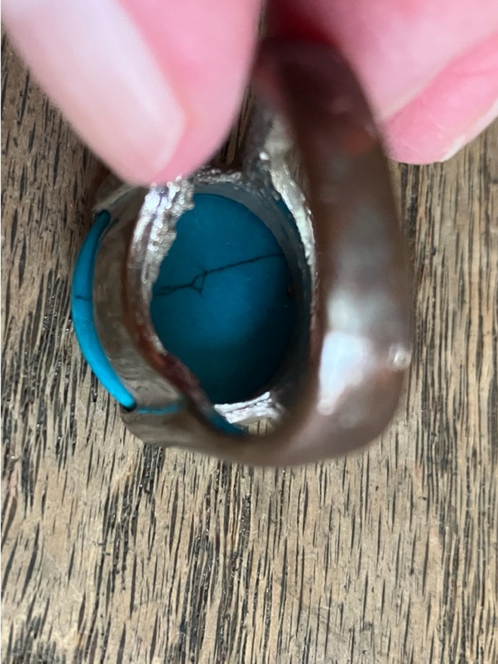 Turquoise Round Statement Ring. - Picture 2 of 7